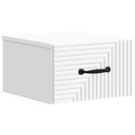 vidaXL Cabinet de chevet mural avec tiroir Blanc 34 5 x 33 x 20 cm