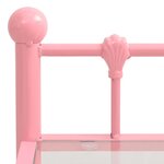 Vidaxl tables de chevet 2 pièces rose et transparent métal et verre