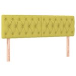 vidaXL Tête de lit à LED Vert 144x7x78/88 cm Tissu