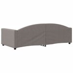 vidaXL Lit de repos sans matelas taupe 90x200 cm tissu