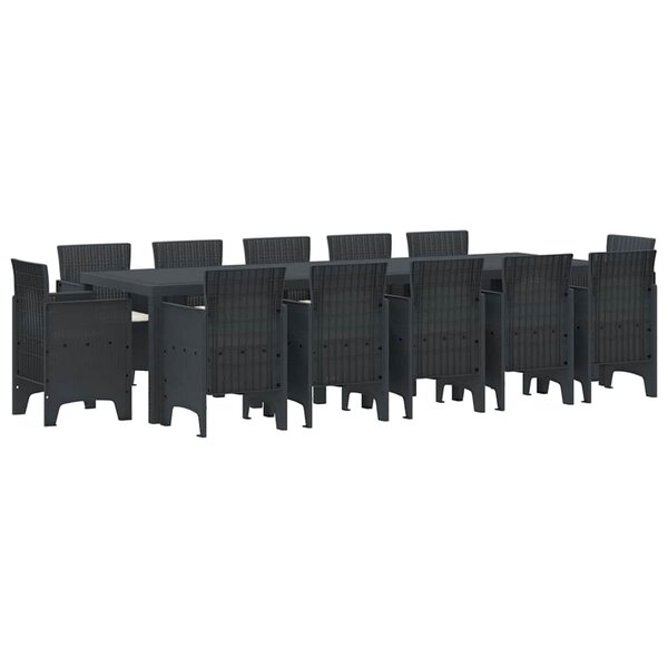 vidaXL Ensemble de salle à manger pour jardin 13 Pièces Anthracite