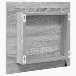 vidaXL Miroir de salle de bain LED Gris Sonoma 40 x 8 5 x 37 cm