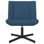 vidaXL Chaise pivotante Bleu 63 x 75 x 76 cm tissu