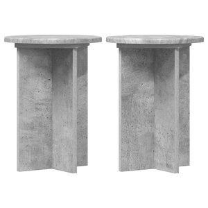 vidaXL Support de Plante 2 pièces Gris béton Ø29 5 x 40 cm