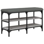 vidaXL Banc à chaussures sonoma gris 82x32x47 cm Bois d'ingénierie
