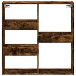 vidaXL Armoire murale chêne fumé 80x15x80 cm bois d'ingénierie