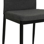 vidaXL Chaises à manger lot de 2 gris foncé tissu