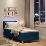 vidaXL Lit à ressorts avec matelas Bleu 80 x 200 cm tissu