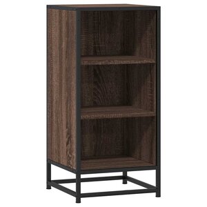 vidaXL Buffet chêne marron 35 5x35x76 cm bois d'ingénierie et métal