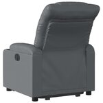 vidaXL Fauteuil inclinable électrique gris similicuir