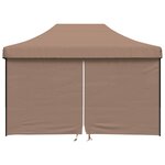 vidaXL Tente de fête Marron 279 x 410 x 315 cm Tissu Oxford