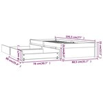 vidaXL Cadre de lit avec tiroirs blanc 75x190 cm