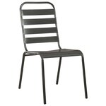 vidaXL Mobilier de salle à manger d'extérieur 9 Pièces Acier Gris foncé