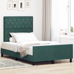 vidaXL Cadre de Lit Vert Foncé 120x190 cm Velours