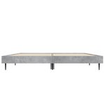 vidaXL Cadre de lit sans matelas gris béton 135x190 cm