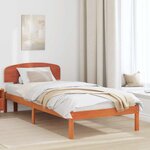 vidaXL Cadre de lit Marron 75 x 190 cm Bois de pin massif