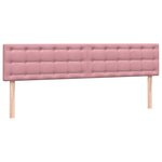 vidaXL Sommier à lattes de lit avec matelas rose 180x220 cm velours