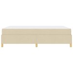 vidaXL Lit à ressorts avec matelas Crème et Blanc 140 x 200 cm tissu