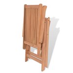 vidaXL Chaises inclinables de jardin lot de 2 Bois de teck solide
