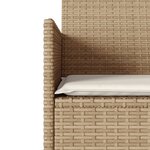 vidaXL Canapé de jardin 2 places avec table et coussins résine tressée
