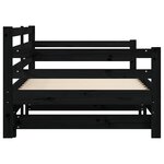 vidaXL Lit de jour et lit gigogne sans matelas 80x200 cm bois massif