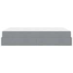 vidaXL Cadre de lit avec matelas avec matelas 2 Pièces Gris clair tissu