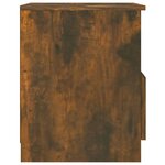 vidaXL Table de chevet chêne fumé 40x40x50 cm bois d'ingénierie