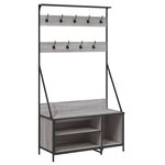 vidaXL Porte-vêtements et rangement des chaussures sonoma gris