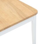 vidaXL Chaises à manger 2 Pièces blanc bois massif caoutchouc