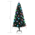 vidaXL Arbre de Noël pré-éclairé avec support 180 cm fibre optique