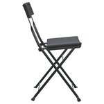 vidaXL Chaises de bistrot pliantes lot de 4 Noir Résine tressée acier