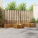 vidaXL Ensemble de canapés d'extérieur 6 Pièces Naturel