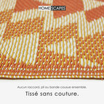 Tapis extérieur terrasse réversible - Tapis de jardin imperméable et résistant UV - Anya - Orange - 150x240 cm - HOMESCAPES