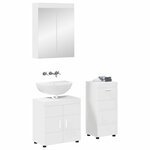 vidaXL Ensemble de mobilier de salle de bain avec tiroir TULUM Blanc