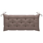 vidaXL Coussins de banc de jardin 2 Pièces taupe 120x50x7 cm tissu Oxford