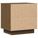 vidaXL Tables de chevet 2Pièces Marron miel 40x30x40cm Bois de pin solide