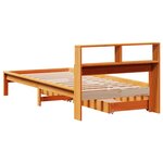 vidaXL Lit bibliothèque sans matelas cire marron 90x190 cm pin massif
