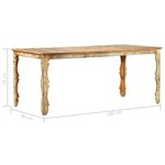 vidaXL Table de salle à manger 180x90x76cm Bois de récupération solide