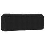 vidaXL Coussin de tête de lit noir 160 cm tissu