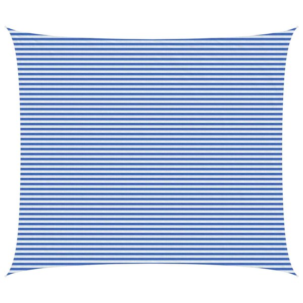 vidaXL Voile d'ombre 6 x 8 m HDPE Rectangulaire Bleu et Blanc