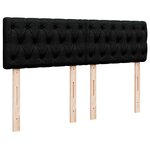 vidaXL Sommier à lattes de lit avec matelas Noir 160x200 cm Tissu