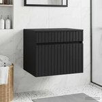 vidaXL Cabinet de Salle de Bain Mural Noir 59 x 44 5 x 50 cm