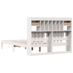 vidaXL Lit bibliothèque sans matelas blanc 140x200 cm bois pin massif