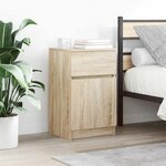 vidaXL Tables de chevet 2 Pièces chêne sonoma 39x35x65 cm bois ingénierie