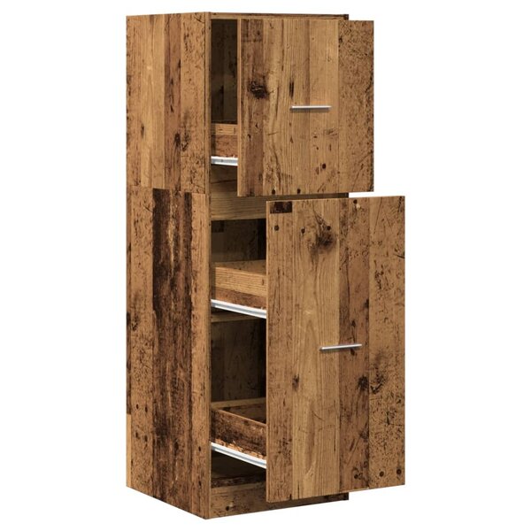 vidaXL Armoire d'apothicaire vieux bois 40x41x118 cm bois d'ingénierie