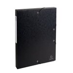 EXACOMPTA - Boite de classement a élastique - Dos 25mm - 24 x 32 - Carte lustrée F.S.C 7/10eme - Noir