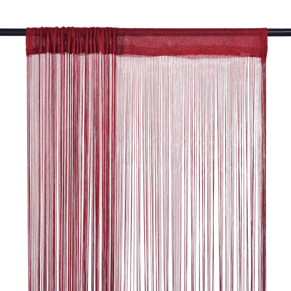 vidaXL Rideau en fils 2 Pièces 100 x 250 cm Bordeaux