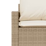 vidaXL Salon de jardin avec coussins 4 Pièces beige résine tressée