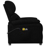 vidaXL Fauteuil électrique de massage Noir Tissu
