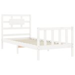 vidaXL Cadre de lit sans matelas blanc 90x200 cm bois de pin massif